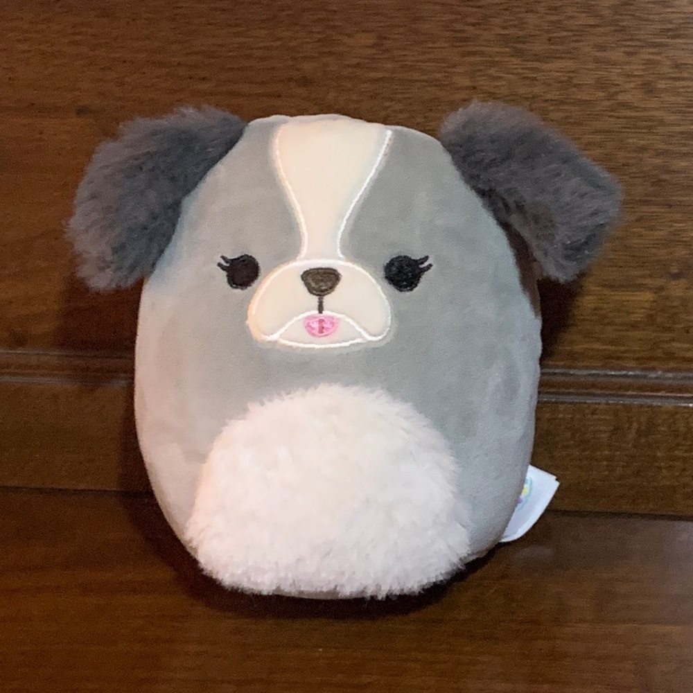 Squishmallows Malu the Grey Shih Tsum Dog Plush 5”
